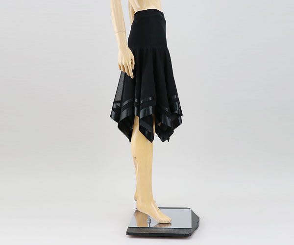 社交ダンス☆裾リボンキュートなミディアムスカート
