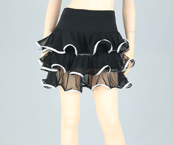 社交ダンス☆キュートなパイピングミニオーバースカート