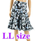 LLサイズ☆キュートなプリントミディアムスカート