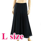 Lサイズ☆裾サテンシンプルロングスカート