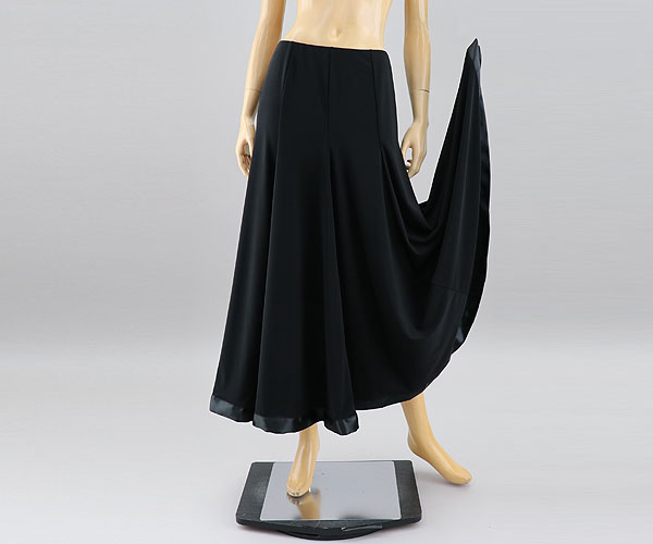 Lサイズ☆裾サテンシンプルロングスカート