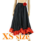 XSサイズ☆コサージュ付きサテンエレガントロングスカート
