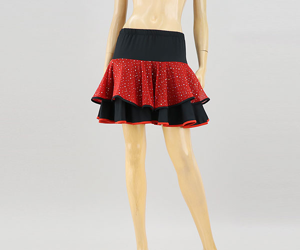 社交ダンス衣装・ドレスの販売 インスピレーション・ルンバ / 社交ダンス☆フリルダンシングミニスカート