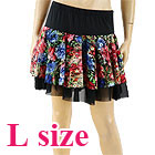 Lサイズ☆フラワーフリルミディアムスカート