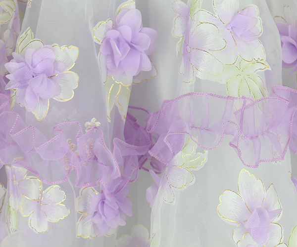 超豪華☆お花がキュートなホワイトモダンドレス