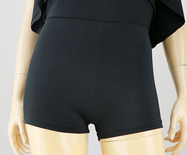 Lサイズ☆インナーパンツ付き2段フリルミディアムスカート